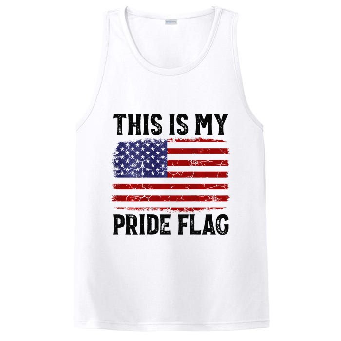 This Is My Pride Flag US Flag, 4th Of July Patriotic PosiCharge Competitor Tank