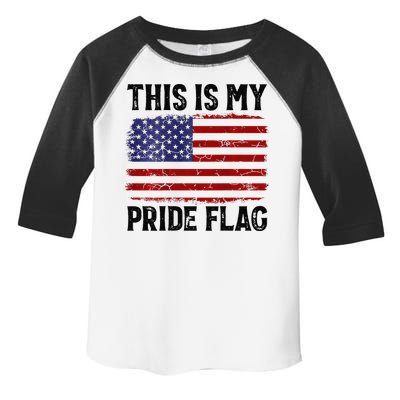 This Is My Pride Flag US Flag, 4th Of July Patriotic Toddler Fine Jersey T-Shirt