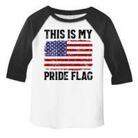 This Is My Pride Flag US Flag, 4th Of July Patriotic Toddler Fine Jersey T-Shirt