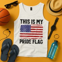 This Is My Pride Flag US Flag, 4th Of July Patriotic Tank Top