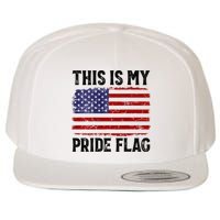 This Is My Pride Flag US Flag, 4th Of July Patriotic Wool Snapback Cap