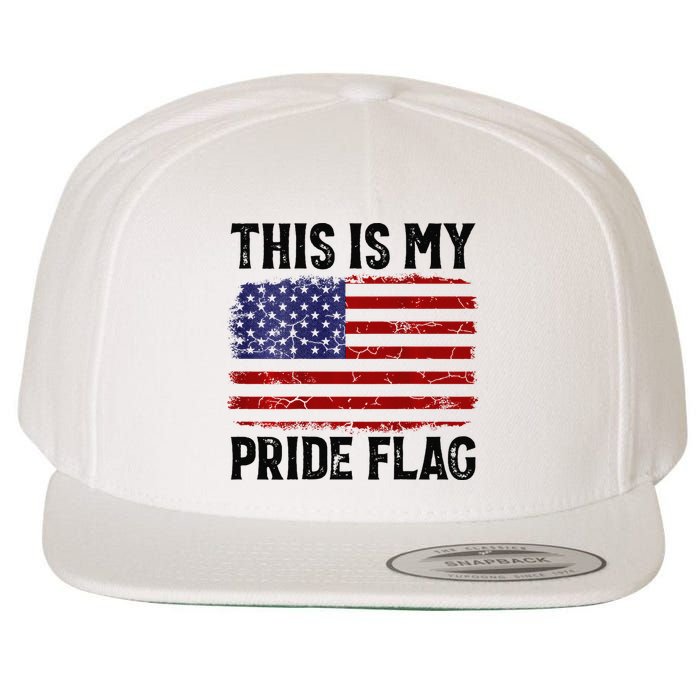 This Is My Pride Flag US Flag, 4th Of July Patriotic Wool Snapback Cap