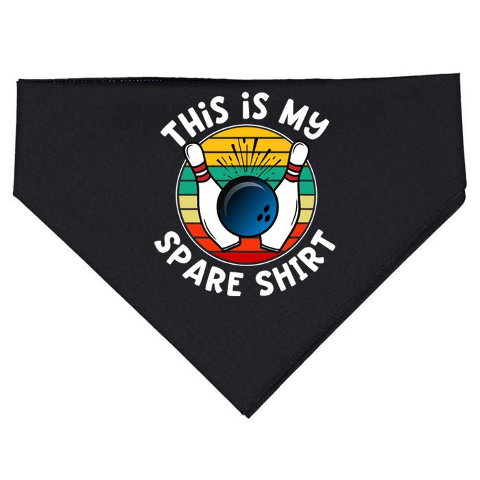 This Is My Spare Funny Bowling Ball Bowling Pins USA-Made Doggie Bandana