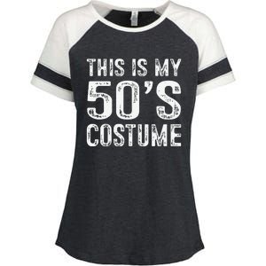 This Is My 50s Costume 1950s Halloween Costume Enza Ladies Jersey Colorblock Tee