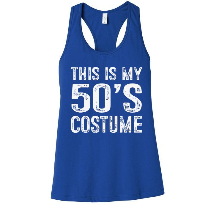 This Is My 50s Costume 1950s Halloween Costume Women's Racerback Tank