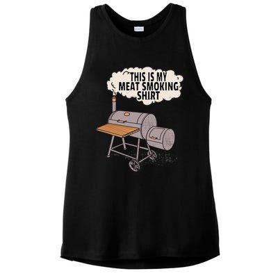 This Is My Meat Smoking Funny Backyard Smoker Grill Ladies PosiCharge Tri-Blend Wicking Tank