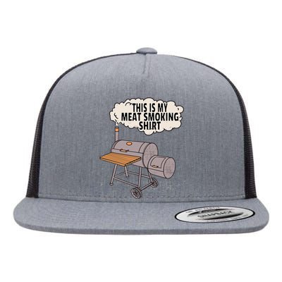 This Is My Meat Smoking Funny Backyard Smoker Grill Flat Bill Trucker Hat