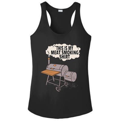 This Is My Meat Smoking Funny Backyard Smoker Grill Ladies PosiCharge Competitor Racerback Tank