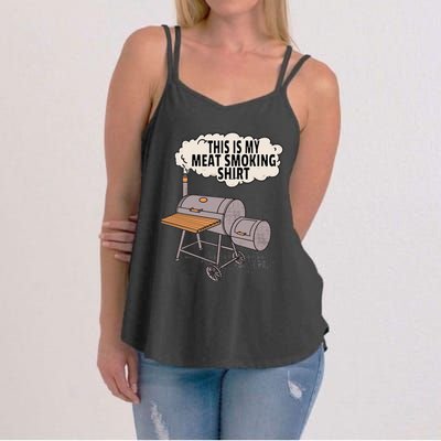 This Is My Meat Smoking Funny Backyard Smoker Grill Women's Strappy Tank