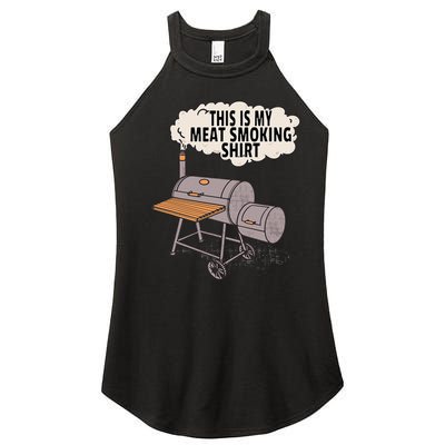 This Is My Meat Smoking Funny Backyard Smoker Grill Women's Perfect Tri Rocker Tank