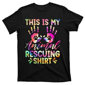 This Is My Animal Rescuing Tie Dye Dog Cat Rescue T-Shirt