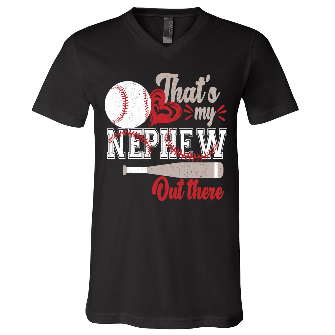 That Is My Nephew Out There Baseball V-Neck T-Shirt