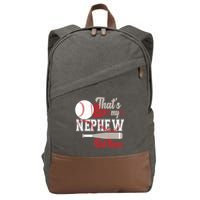 That Is My Nephew Out There Baseball Cotton Canvas Backpack