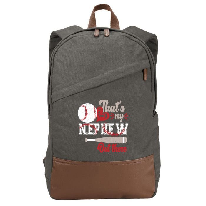That Is My Nephew Out There Baseball Cotton Canvas Backpack