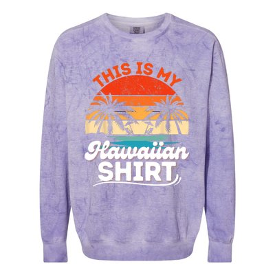 This Is My Hawaiian Shirts Retro Summer Vacation Party Hawaii Colorblast Crewneck Sweatshirt