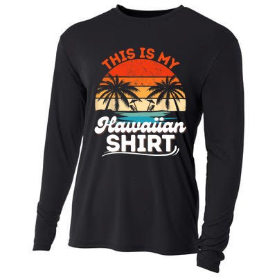 This Is My Hawaiian Shirts Retro Summer Vacation Party Hawaii Cooling Performance Long Sleeve Crew