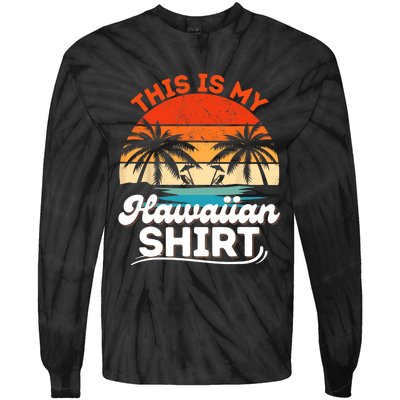 This Is My Hawaiian Shirts Retro Summer Vacation Party Hawaii Tie-Dye Long Sleeve Shirt