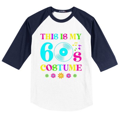 This Is My 60s Bro Costume Retro Halloween 1960s 60s Party Baseball Sleeve Shirt