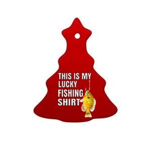 This Is My Lucky Fishing Gift For Fisherman Ceramic Tree Ornament