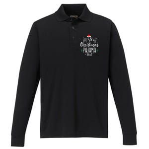 This Is My Christmas Pajama Shirt Xmas Christmas Tree Performance Long Sleeve Polo