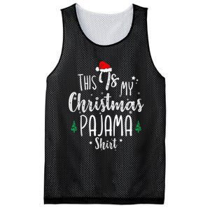 This Is My Christmas Pajama Shirt Xmas Christmas Tree Mesh Reversible Basketball Jersey Tank