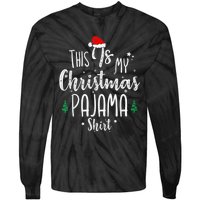 This Is My Christmas Pajama Shirt Xmas Christmas Tree Tie-Dye Long Sleeve Shirt