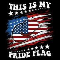 This Is My Pride Flag Usa American 4th Of July Cowboy Hat Cooling Performance Crew T-Shirt