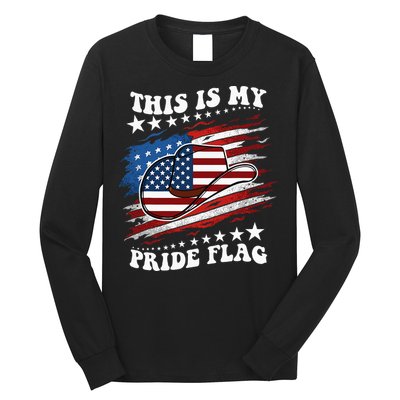 This Is My Pride Flag Usa American 4th Of July Cowboy Hat Long Sleeve Shirt