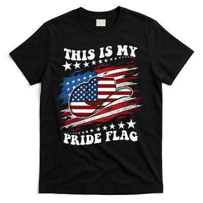 This Is My Pride Flag Usa American 4th Of July Cowboy Hat T-Shirt