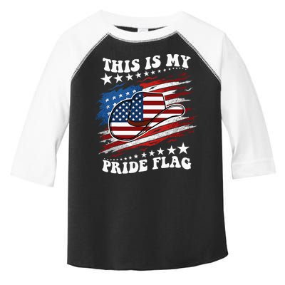 This Is My Pride Flag Usa American 4th Of July Cowboy Hat Toddler Fine Jersey T-Shirt