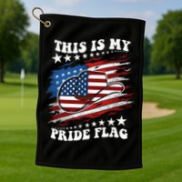 This Is My Pride Flag Usa American 4th Of July Cowboy Hat Golf Towel
