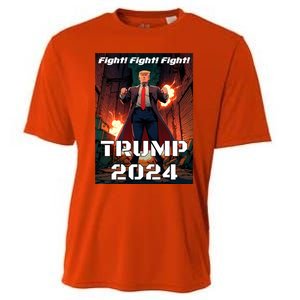 Trump Is My President 2024 Fight! Fight! Fight! Gift Cooling Performance Crew T-Shirt