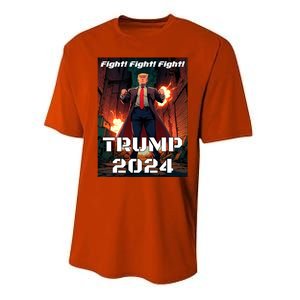 Trump Is My President 2024 Fight! Fight! Fight! Gift Performance Sprint T-Shirt