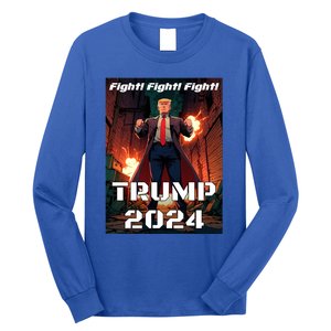 Trump Is My President 2024 Fight! Fight! Fight! Gift Long Sleeve Shirt