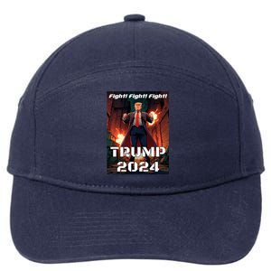 Trump Is My President 2024 Fight! Fight! Fight! Gift 7-Panel Snapback Hat