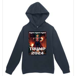 Trump Is My President 2024 Fight! Fight! Fight! Gift Urban Pullover Hoodie