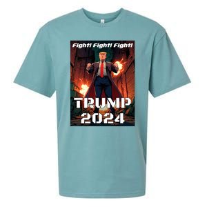 Trump Is My President 2024 Fight! Fight! Fight! Gift Sueded Cloud Jersey T-Shirt