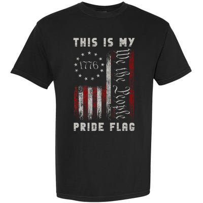 This Is My Pride Flag Usa American 4th Of July Garment-Dyed Heavyweight T-Shirt