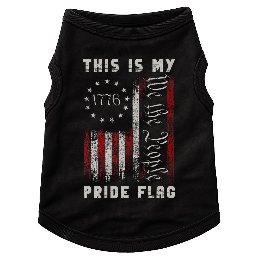 This Is My Pride Flag Usa American 4th Of July Doggie Tank