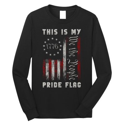 This Is My Pride Flag Usa American 4th Of July Long Sleeve Shirt