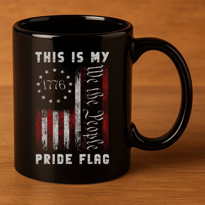 This Is My Pride Flag Usa American 4th Of July 11oz C Handle Ceramic Mug