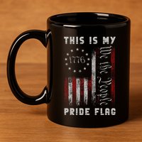 This Is My Pride Flag Usa American 4th Of July 11oz C Handle Ceramic Mug