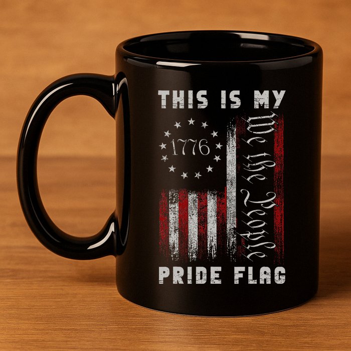 This Is My Pride Flag Usa American 4th Of July 11oz C Handle Ceramic Mug