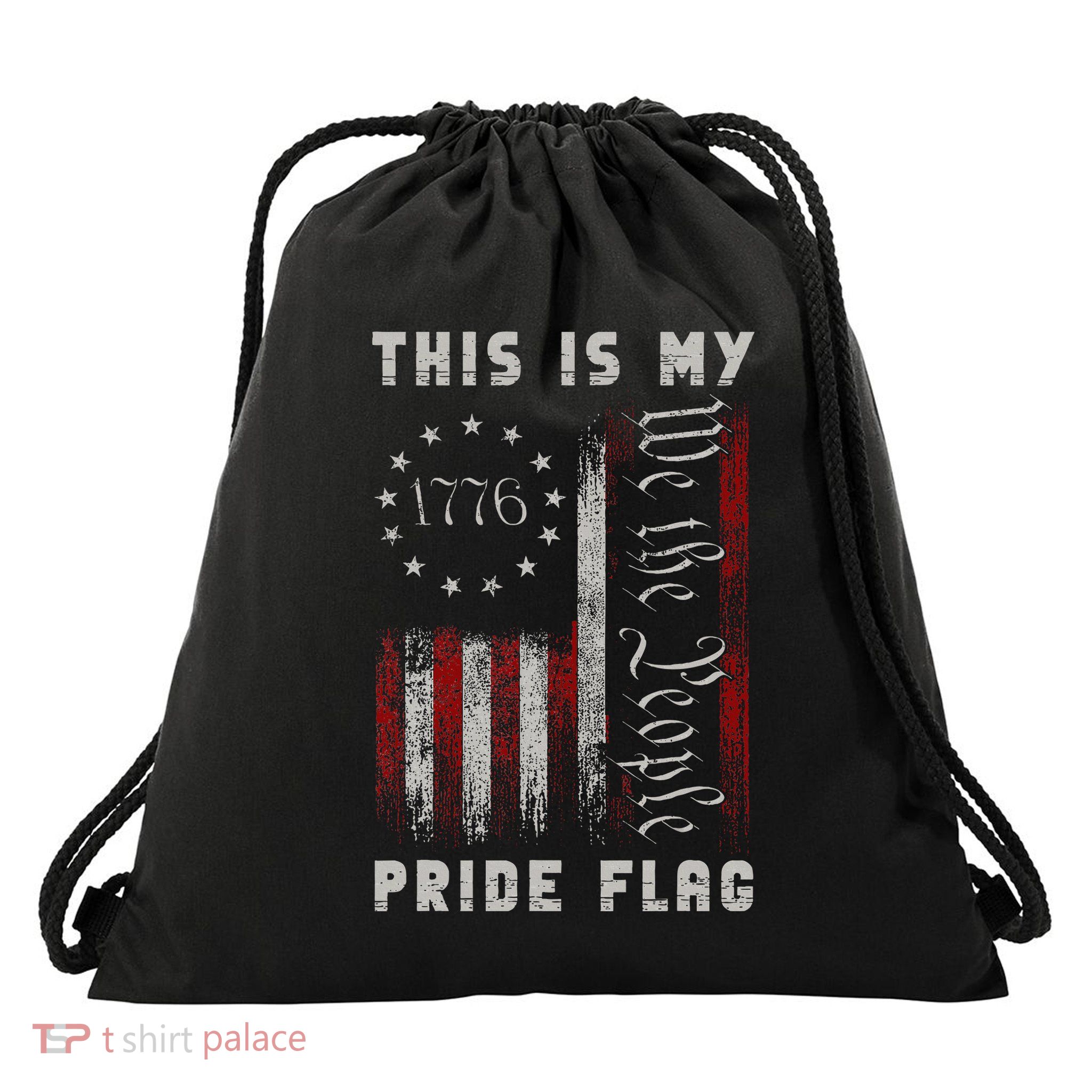 This Is My Pride Flag Usa American 4th Of July Drawstring Bag
