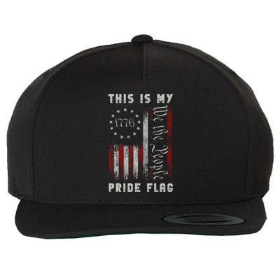 This Is My Pride Flag Usa American 4th Of July Wool Snapback Cap