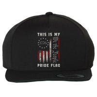 This Is My Pride Flag Usa American 4th Of July Wool Snapback Cap