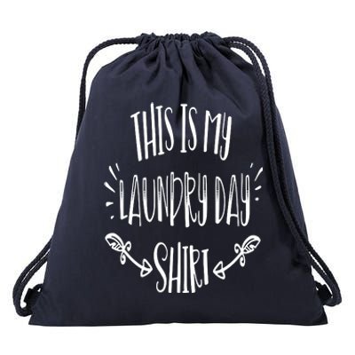 This Is My Laundry Day Drawstring Bag