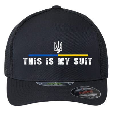 This Is My Suit Support Zelensky Ukrainian Suit Flexfit Unipanel Trucker Cap