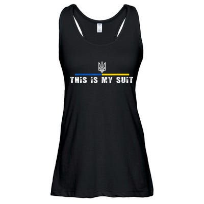 This Is My Suit Support Zelensky Ukrainian Suit Ladies Essential Flowy Tank
