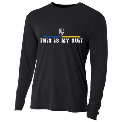 This Is My Suit Support Zelensky Ukrainian Suit Cooling Performance Long Sleeve Crew